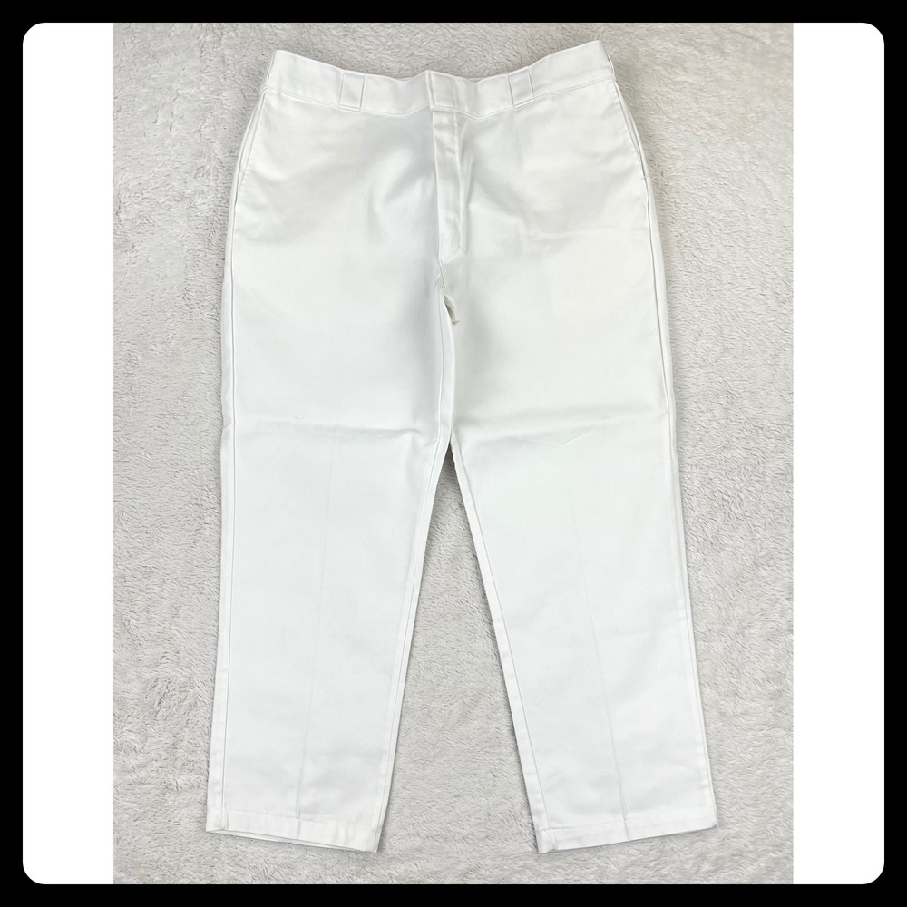 Dickies 874 Original Fit Work Pants Men's 39x29 White Straight‎ Leg